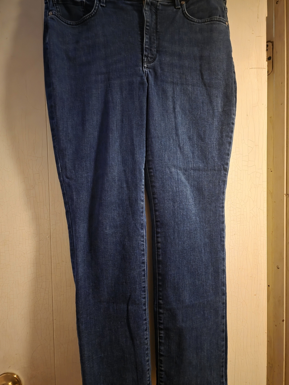 NYDJ Marilyn Straight Leg Jeans in Dark Blue Indigo